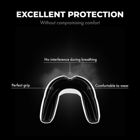 FIGHTR Premium Mouth Guard - for Excellent Breathing & Easy to fit | Sports Mouth Guard for Boxing, MMA, Football, Lacrosse, Hockey and Other Sports | incl. hygienic Box