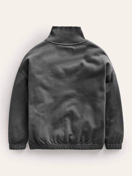 Haloumoning Boys Half Zip Sweatshirts Kids Fashion Stand Collar Pullover Clothes with Pocket 5-14 Years