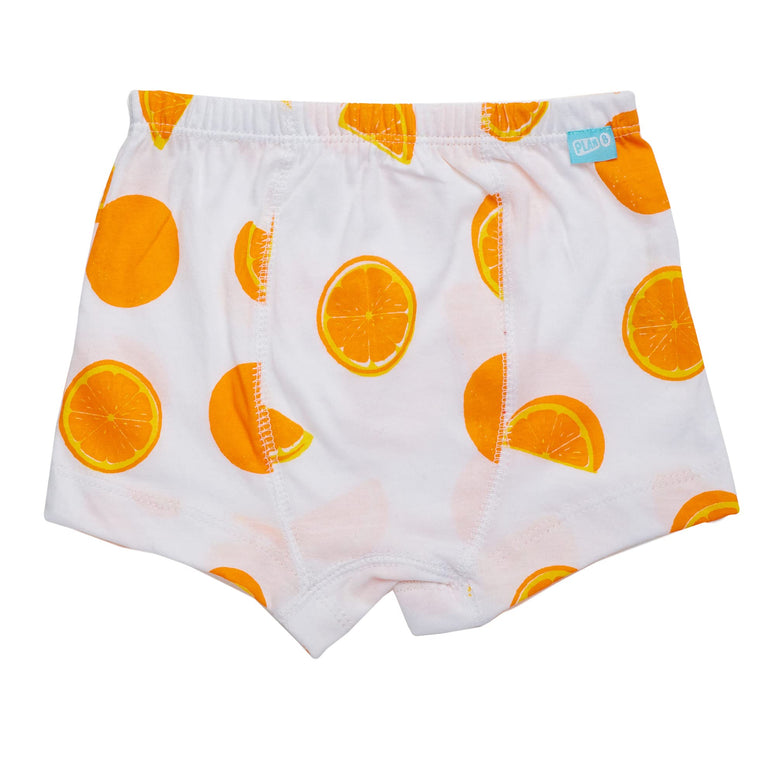 YouGotPlanB Kids Boys Boxers Fruity Prints of Watermelon, Oranges, and Banana - 100% Cotton (Set 3) 4-6Y