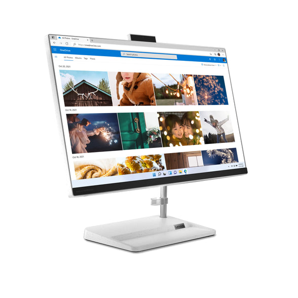 Lenovo IdeaCentre AIO3 with Intel 12th Gen Core i5-1240P, Integrated Intel Iris Xe Graphics, 23.8" FHD Touch display, 8GB RAM, 512GB SSD, Windows 11, White - [F0GH00A4AX]