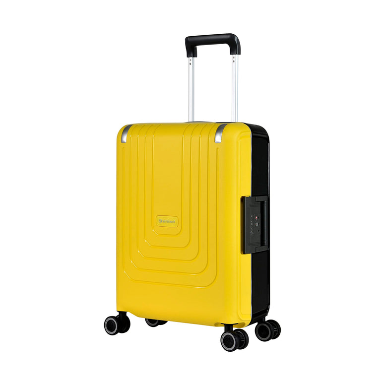 Eminent Carry On Luggage 20 Inches – Polypropylene Hard Case Sets With 4 Double Spinner Wheels Tsa Lock (Carry-On 20-Inch, Yellow Black)