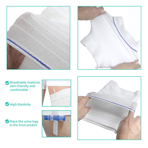 Catheter Leg Bag Holder Urine Bag Leg Sleeve Drainage Bag Covers Urinary Drainage Bag Washable Urinary Incontinence Supplies for Men,Women (XL-1)