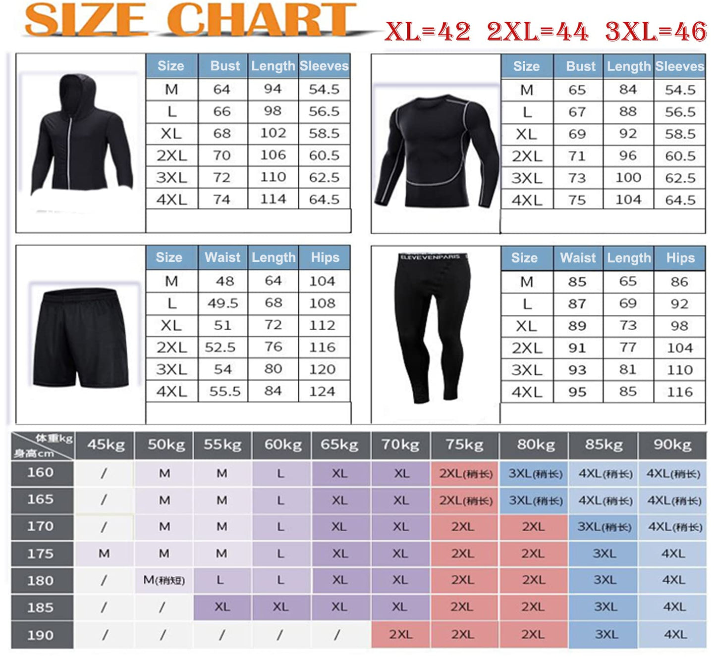 Moonmen 5 Pcs/Set Men's Tracksuit Compression Sports Suit Gym Fitness Clothes Running Jogging Sport Wear Training Workout Tights