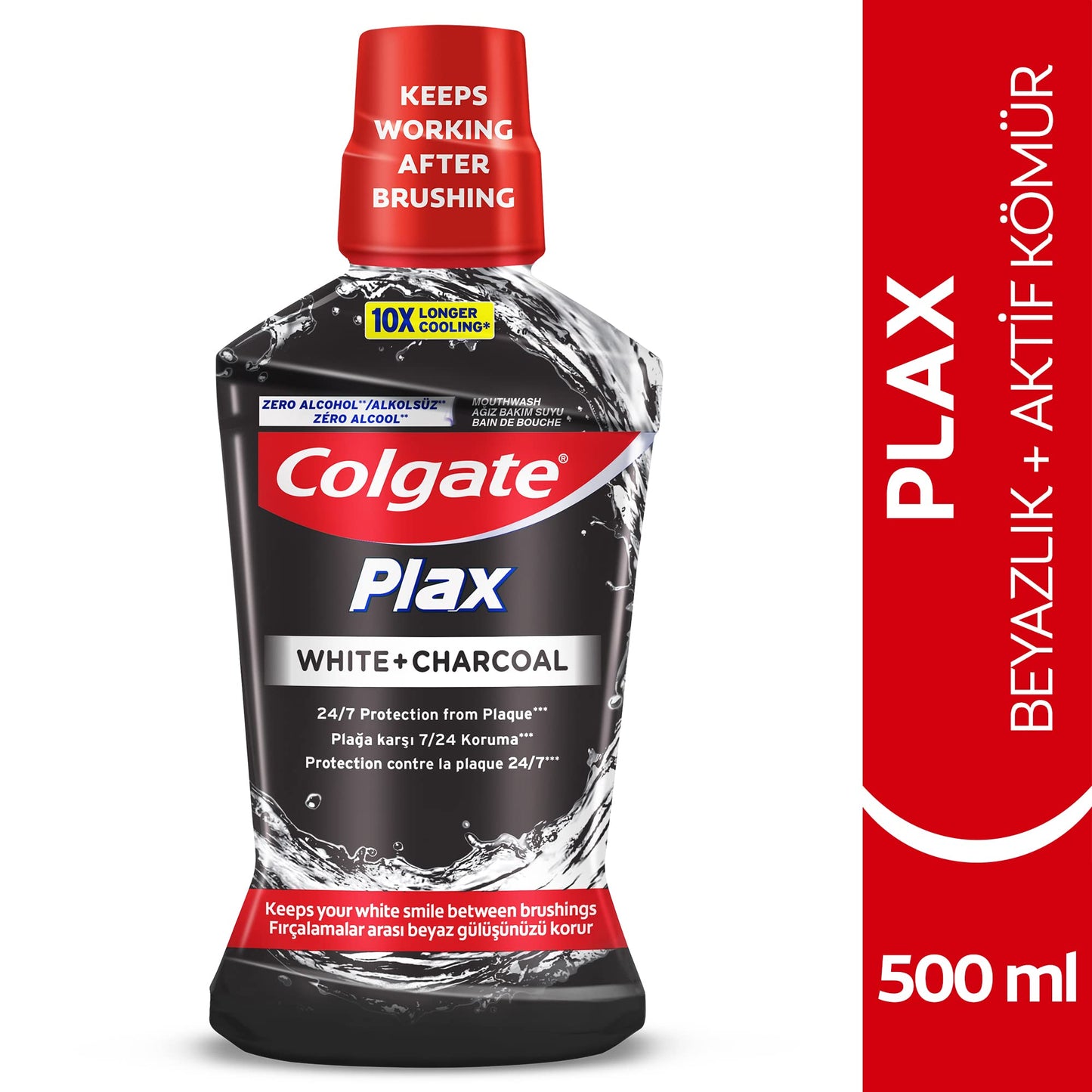 Colgate Plax White And Charcoal Mouthwash - 500 Ml