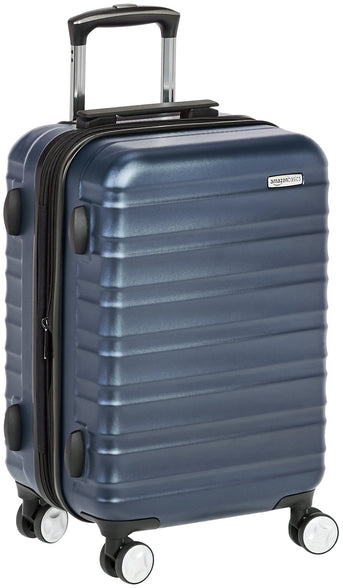 Basics Carry on Hardside Spinner with TSA Lock - 21-Inch (Material: Polycarbonate), Navy Blue