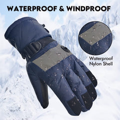 HighLoong Kids Waterproof Ski Snowboard Gloves Breathable Thinsulate Lined Winter Cold Weather Gloves for Boys and Girls