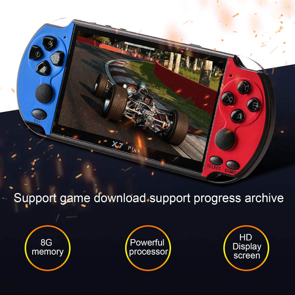 lilistore 5.1inch X7 Plus Video Game Console Handheld Game Players Double Rocker 8GB Memory Built in 1000 Games MP5 Game Controller