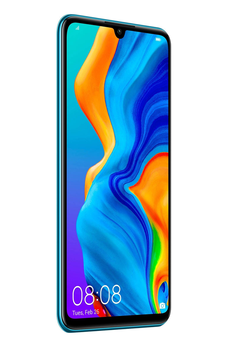 Huawei P30 lite Dual SIM - 128GB, 4GB RAM, 4G LTE, Peacock Blue