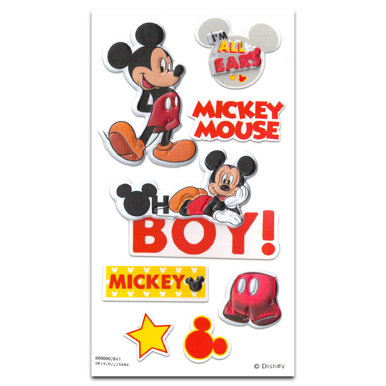 Disney Mickey and Minnie Mouse Keychain Set - Disney 2 Pc Keychain Bundle Featuring Mickey and Minnie for Kids, Men, Women Plus Stickers and More (Mickey and Minnie Party Favors)