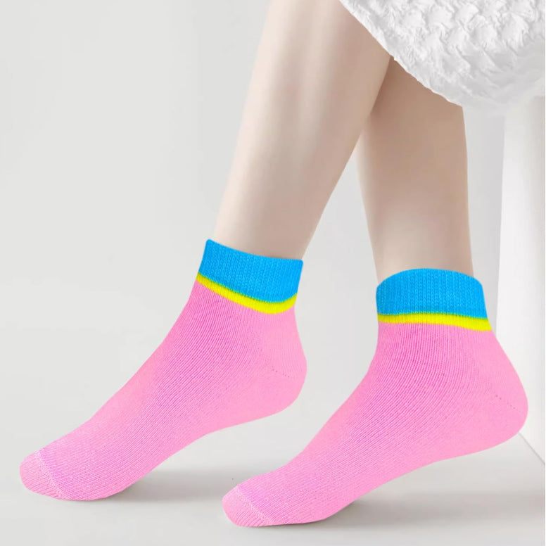 Bemeol Girls Socks 12 Pairs Girls Low Cut Ankle Athletic Socks Kids Cotton Sports Socks