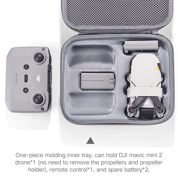 Mavic Mini 2 Carrying Case, Handheld Carrying Case for DJI Mavic Mini 2 Drone Accessories Large Capacity Storage Travel Box Waterproof Drone Storage Bag Compatible with DJI Mini 2 Drone (Grey)