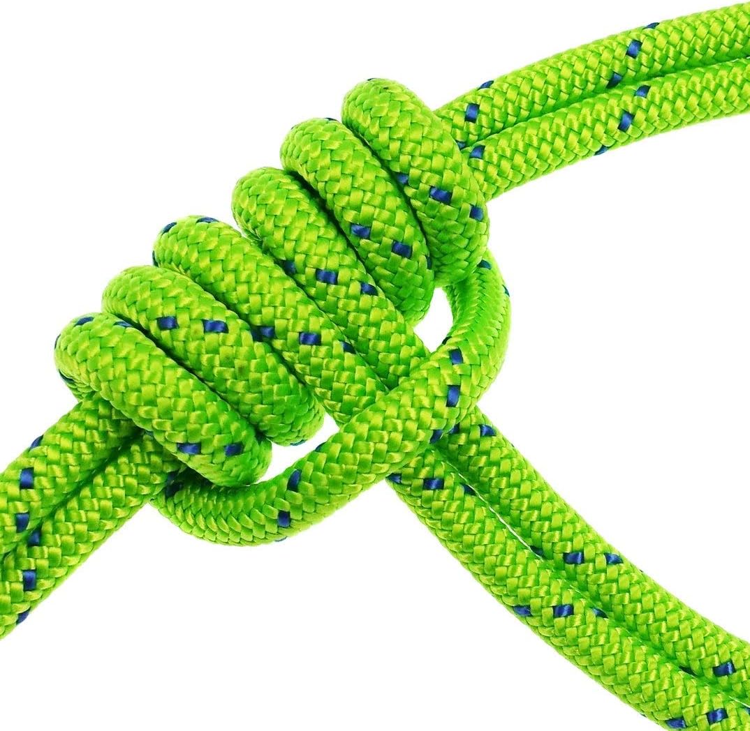 (Green, 6mm(dia.) x 6.2m) - GM CLIMBING 6mm Accessory Cord 12kN / 1220kg Double Braid Rope Black Pre Cut CE