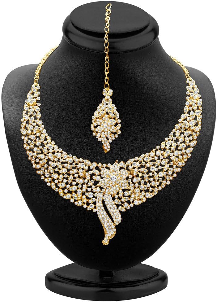 Sukkhi Wedding Jewellery Austrian Diamond Choker Necklace Set For Women