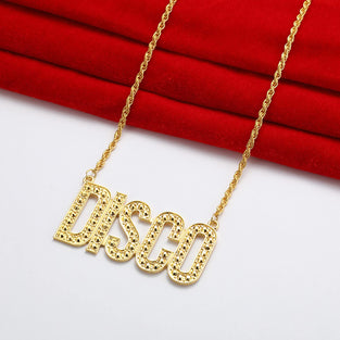 Haceolhada Hippie Disco Necklace Chain for Men,70s Disco Outfit Men Gold Chain,Men‘s 70s Disco Gold Chain Costume Jewelry,Disco Necklace for 70s Disco Party Specil Disco Accessories for Men Women,