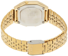 Casio Women's Dial Stainless Steel Band Watch, For Unisex (Gold)