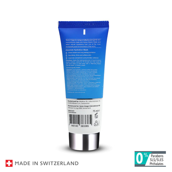 Swiss Image Essential Care Absolute Hydration Mask 75 ml | Hydrates, Nourishes & Firms Skin | Instant, Intense Hydration & Improves complexion | Enriched with Alpine Glacier Water For All Skin Types