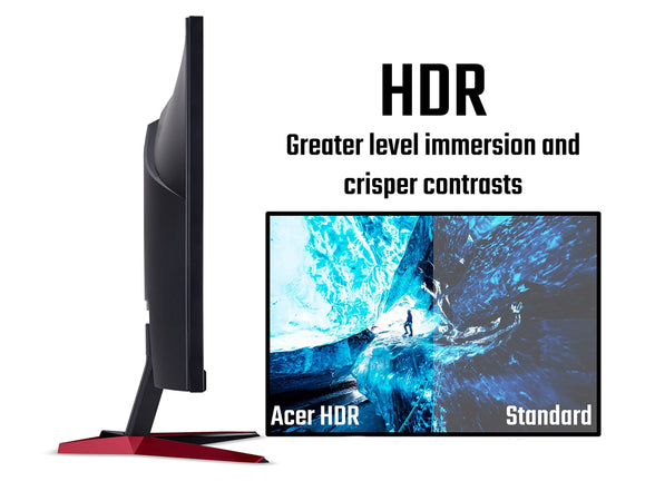 Acer Nitro Vg240Y 23.8 Inch Full Hd Ips Technology Led Gaming Monitor, 1920 X 1080, Amd Freesync, Black