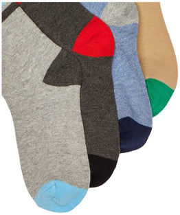 Jefferies Socks Big Boys' Stripe Crew Socks 6 Pack, Multi Size, Multicolor