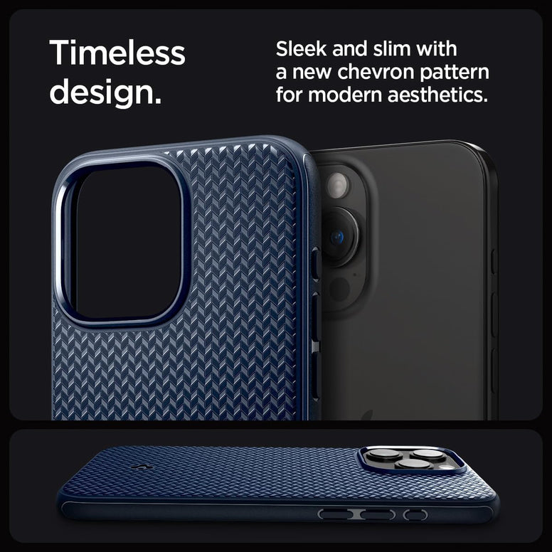 Spigen Mag Armor MagFit for iPhone 15 Pro case cover (2023) MagSafe compatible - Navy Blue