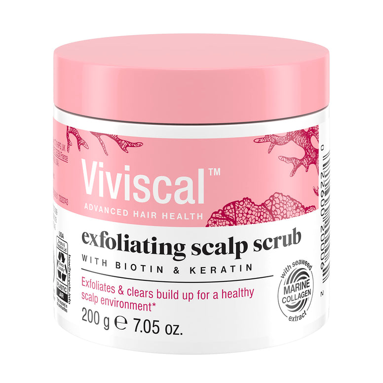 Viviscal Exfoliating Scalp Scrub, Clarifying Scrub with Biotin & Keratin, Promote Fuller & Healthier Hair Growth, Gentle Exfoliating Scalp Treatment, 200g (7.05 oz.)