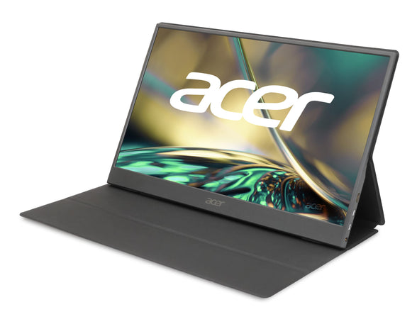 Portable Monitor | Acer PM161Q Abmiuuzx 15.6'' Full HD 1920 x 1080 IPS Ultra Slim Design Premium Cover I External for Laptop PC Mac 2 USB 3.1 Type-C Ports, 1 Mini HDMI & Micro USB, Black