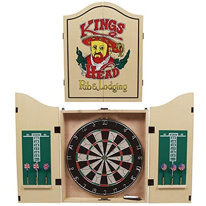 Light Wood Dartboard Cabinet Set -classic, stylish Darts Cabinet Easy-to-Mount Board - Perfect for Family Game Room, basements, bar, Man cave, or Garage, Mutiple Options Birthday gift