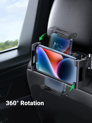 UGREEN Car iPad Holder Kids Car Tablet Headrest Mount 360° Rotatetable Car iPad Mount Car Tablet Holder for Rear Seat Compatible with iPad Pro 12.9'' 11'' iPad 10.2'' iPad Mini Galaxy Tab S8 S7 A8 A7