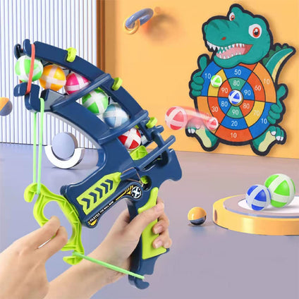 Beauenty Target Shooting Games Kids Toys, Safe Shooting Games Toys, 1 Dinosaur Bow and Arrow with 24 Sticky Balls for 4 5 6 7 8 9 Years Old Boys Girls Toy Set Gift (Dinosaur Shooting Games)