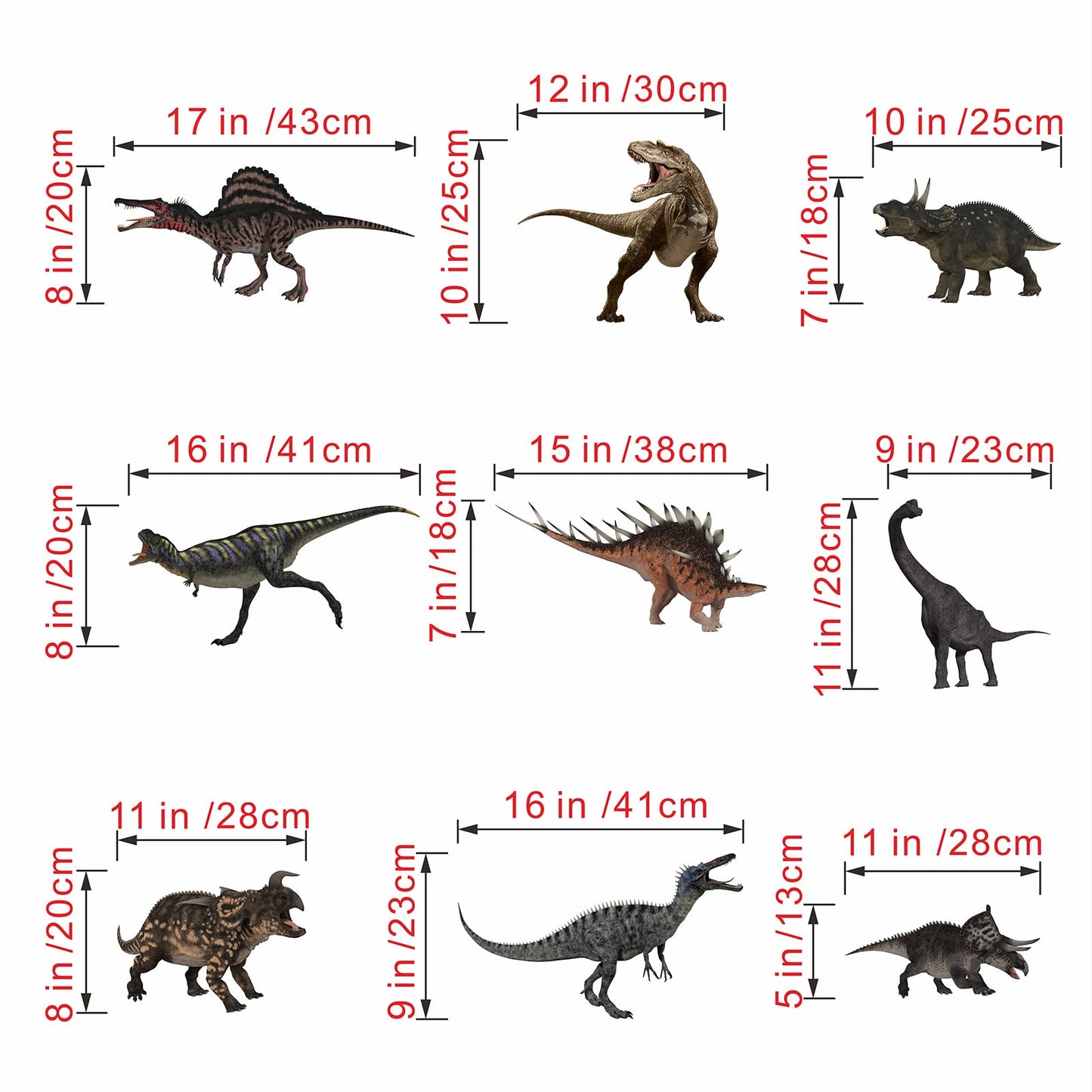 AnFigure Dinosaur Wall Decals for Boys Bedroom Baby Room Kids Room Wall Stickers 3D DIY Dino World Animals Wall Decal Nursery Playroom Living Room Background Removable Wall Decor