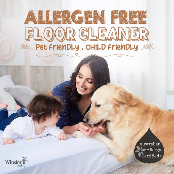 Windmill baby USDA Certified Natural Floor Cleaner, Allergen & Alcohol Free, Baby Friendly, Pet Friendly, Citrus Fresh, For All Floor Types - 950ml