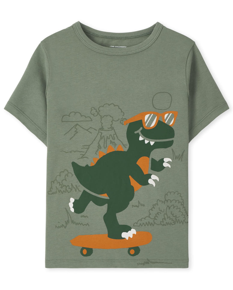 The Children's Place Boys A DINO SKATE T-Shirt (pack of 1) 9-12 Months