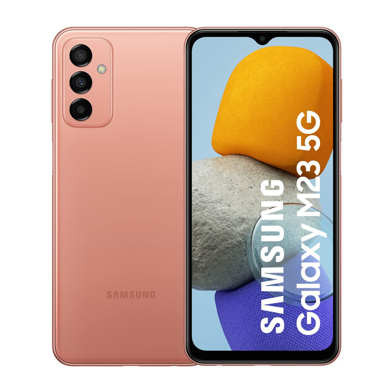 Samsung Galaxy M23 5G Mobile Phone SIM Free Android Smartphone 4GB RAM 128GB Storage Orange Copper