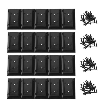 Eapele 20pcs Deck Railing Brackets Connectors for 2x4 Railing Wood Post with 120pcs Wood Screws