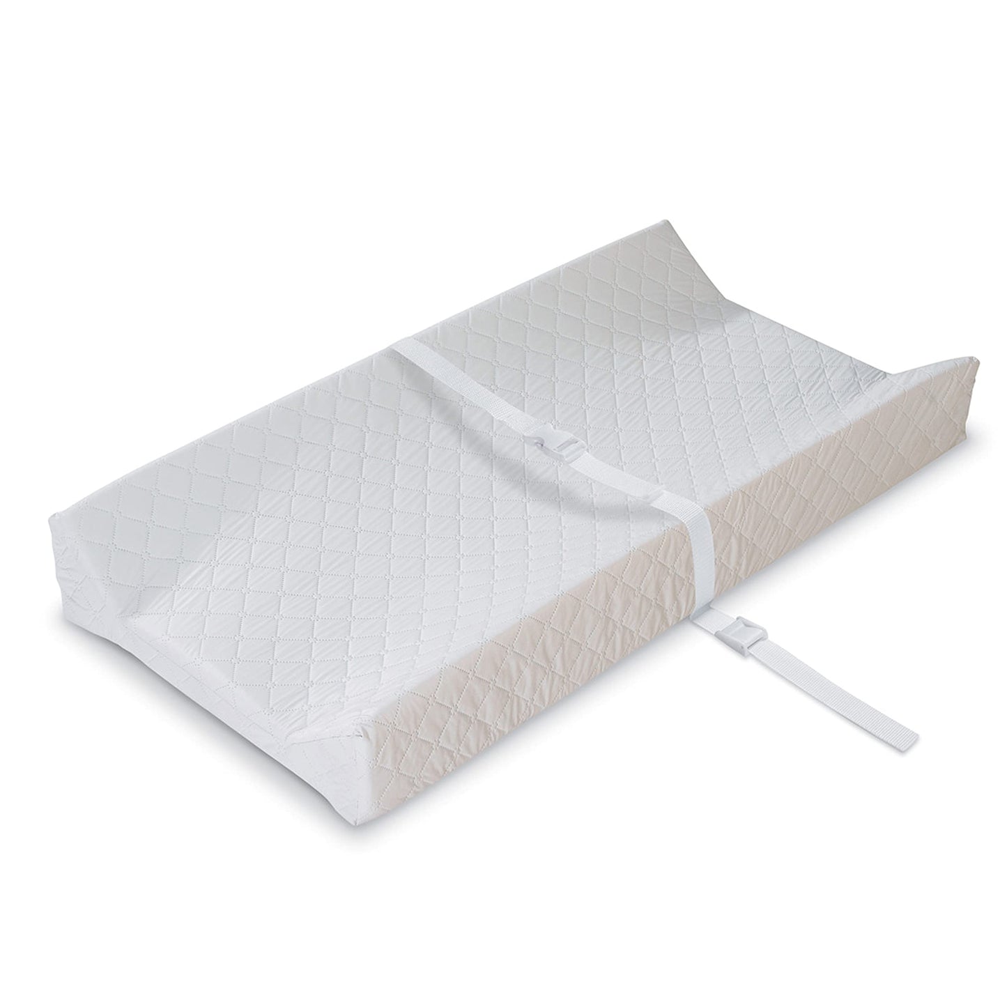 Summer Infant Contoured Changing Pad, 16” X 32”, White Comfortable & Secure Baby With Security Strap And Two High Curved Sides, Easy To Clean