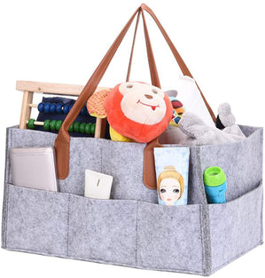 Mumoobear Felt Storage Caddy Baby Diaper Organizer Basket Portable Bin Large Nursery Bag
