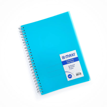 Maxi Wire Polypropylene Executive Notebook A5 80 Sheets, Assorted