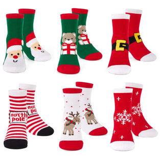 HowJoJo Boys Girls Christmas Socks Kids Warm Socks Winter Thermal Cotton Crew Socks