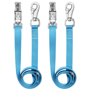 MIYABALA Cross Ties for Horse,Heavy Duty Nylon Horse Trailer Tie with Strong Panic Snap and Bull Snap,Adjustable Length from 45.2