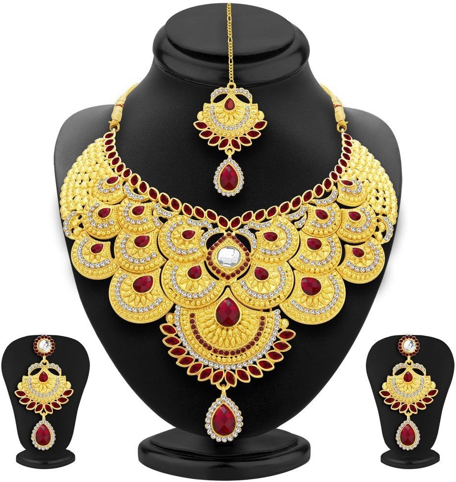 Sukkhi Elegant Gold Plated AD Necklace Set For Women