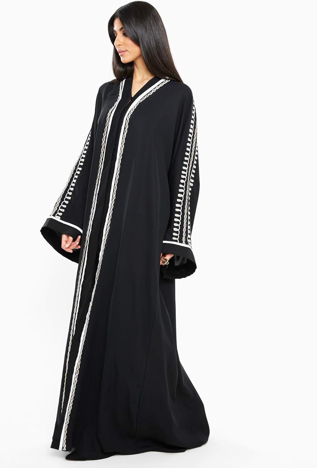 Nukhbaa Womens Abaya Made With Fine Fabric, Comes With Matching Hijab SB192A Modern (pack of 5)