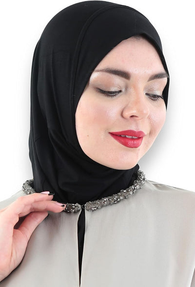 Avanos Easy Wear Soft Hijab for Women, Instant Hijab Long Scarf, Jersey Turbans Prayer Muslim Abayas Dress Clothes Jilbab