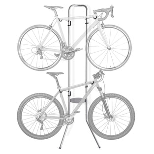 Bike Rack for Garage & Home by Delta Cycle - No Drilling Required - Fully Adjustable Gravity Storage Rack for Any Style Bicycle - Freestanding Vertical Rack