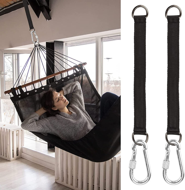 Swing Hanging Straps,2PCS Adjustable Hammock Straps,Tree Hanging Kit with Carabiner for Tree Swing Seat,Max 2200LBS for Hammock