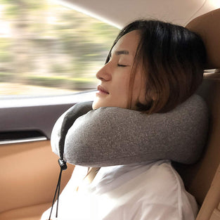 THMINS Travel Pillow,For Sleeping Airplane, Neck Pillow for Travel Accessories,U Shaped Neck Support Comfortable & Breathable Cover, Airplane Travel Kit with 3D Eye Masks, Earplugs, and Luxury Bag…