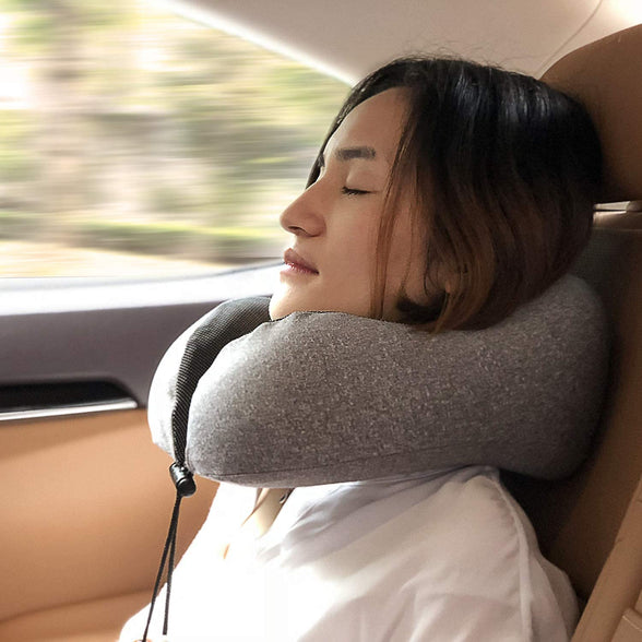 THMINS Travel Pillow,For Sleeping Airplane, Neck Pillow for Travel Accessories,U Shaped Neck Support Comfortable & Breathable Cover, Airplane Travel Kit with 3D Eye Masks, Earplugs, and Luxury Bag…