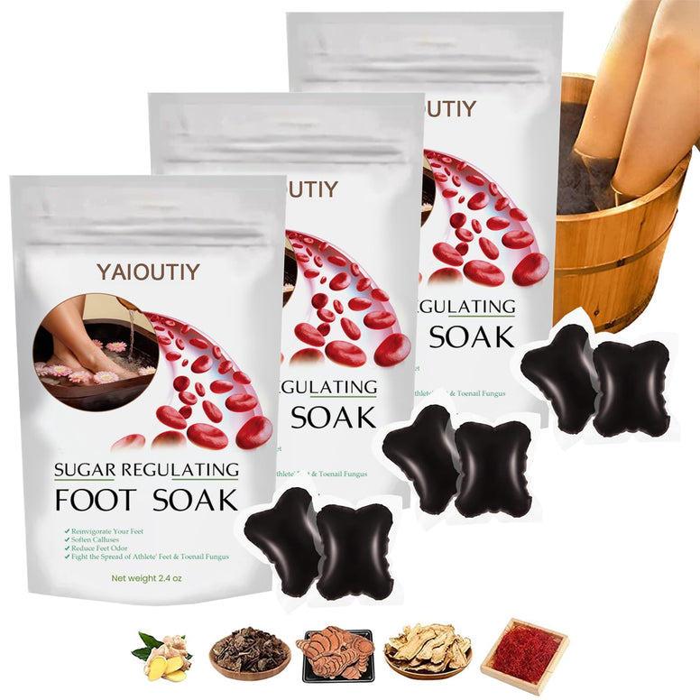 YaiouTiy Herbs Cleansing Foot Soak Beads, Moisturizes The Skin and Relieves Fatigue, Sugar Regulating Foot Soak, Natural Herbal Foot Cleansing Soak Beads (30PCS)