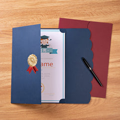 5Pcs A4 Certificate Holder Graduation Diploma Cover Degree Certificate Holder Trifold Document Covers for Award Certificates, Diplomas, Documents, Contract, Invitation Card, A4 Paper
