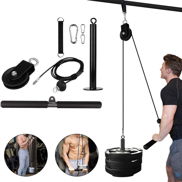 Fitness DIY Pulley Cable Machine Attachment System Loading Pin Lifting Arm Biceps Triceps Blaster Hand Strength Training Equipment
