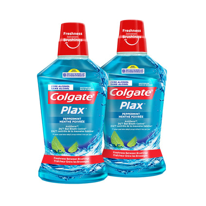 Colgate Plax Peppermint Mint Mouthwash, 500 ml (Pack of 2)