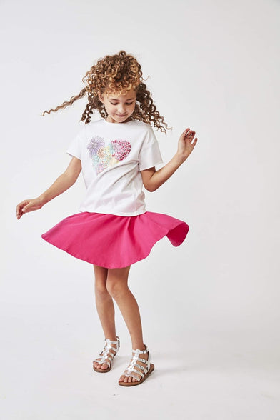 KIDPIK Fun & Flairy Skirt & Active Short Hybrid - Choose from Stripe Knit, Double Ruffles, Front Tie or Basic Skater Swing